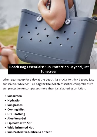 Beach Bag Essentials: Sun Protection Beyond Just Sunscreen