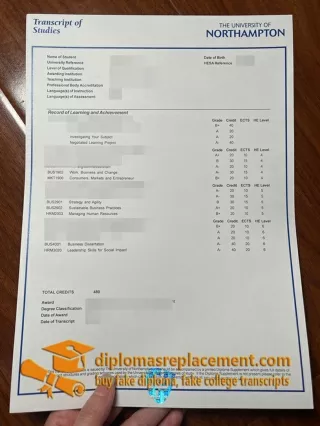 How to order a University of Northampton transcript?