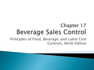 Chapter 17 Beverage Sales Control