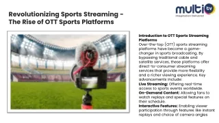 Revolutionizing Sports Streaming -The Rise of OTT Sports Platforms