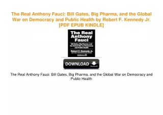 The Real Anthony Fauci: Bill Gates, Big Pharma, and the Global War on Democracy and