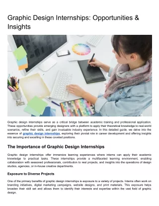 Graphic Design Internships_ Opportunities & Insights