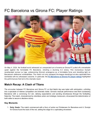 FC Barcelona vs Girona FC_ Player Ratings