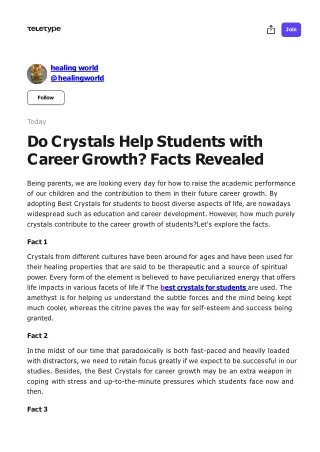 Do Crystals Help Students with Career Growth? Facts Revealed  