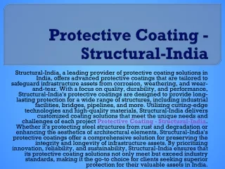 Protective Coating - Structural-India