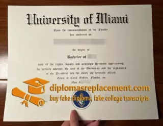 fake university of miami diploma, university of miami artist diploma