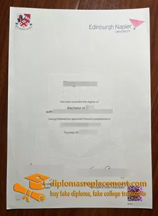 Where to buy a fake Edinburgh Napier University diploma certificate?