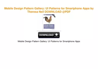 Mobile Design Pattern Gallery: UI Patterns for Smartphone Apps by Theresa Neil [KINDLE