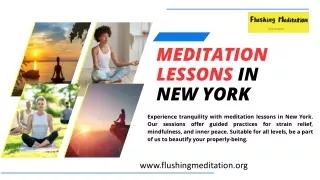 Meditation Lessons In New York