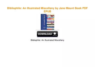 Bibliophile: An Illustrated Miscellany by Jane Mount Book PDF EPUB