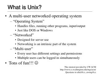 What is Unix?