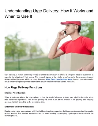 Understanding Urge Delivery_ How It Works and When to Use It