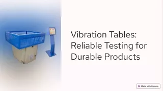 What Are the Benefits of Using a Vibration Table?