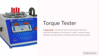 Torque Tester: How Effective Is It?