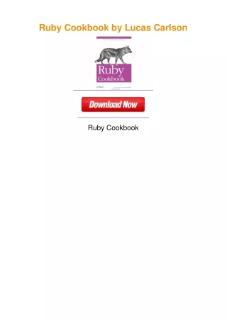Ruby Cookbook by Lucas Carlson
