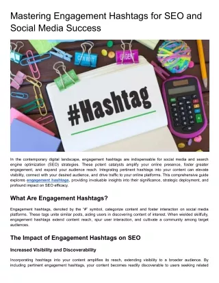 Mastering Engagement Hashtags for SEO and Social Media Success