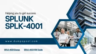 Your SPLK-4001 Triumph Begins at DumpsPool