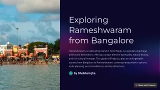 How to Go Rameshwaram From Bangalore