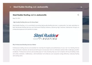 Steel Rudder Roofing, LLC in Jacksonville