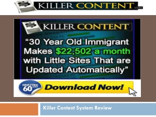 Killer Content System Review