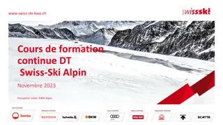 Swiss-Ski Alpin: Cours de Formation Continue et Compétition 2023-2024