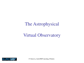 The Astrophysical Virtual Observatory