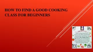 How to Find a Good Cooking Class for Beginners