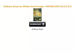 Ordinary Grace by William Kent Krueger ^DOWNLOAD E.B.O.O.K.#