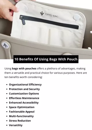 10 Benefits Of Using Bags With Pouch