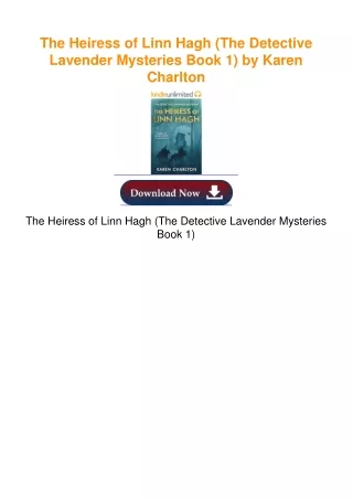The Heiress of Linn Hagh (The Detective Lavender Mysteries Book 1) by