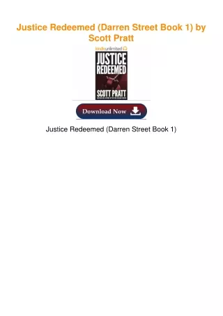 Justice Redeemed (Darren Street Book 1) by Scott Pratt