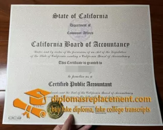 How to get a fake California CPA Certificate?