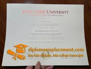 buy a fake Iowa State University diploma, fake ISU degree certificate