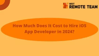 How Much Does It Cost to Hire iOS App Developer in 2024