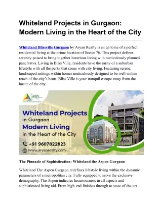 Whiteland Projects in Gurgaon