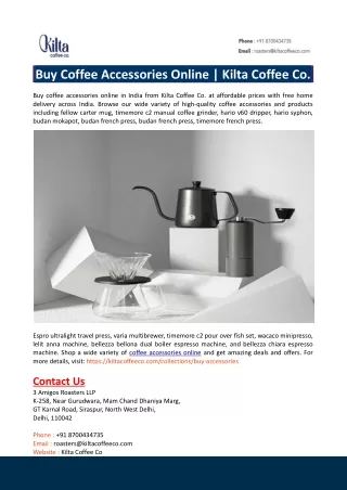 Buy Coffee Accessories Online