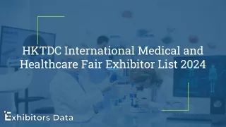 HKTDC International Medical and Healthcare Fair Exhibitor List 2024