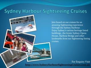 sightseeing cruises sydney