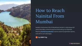 How to Reach Nainital From Mumbai