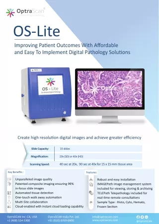 Digital Pathology OS-LITE Scanner- 2024 Brochure