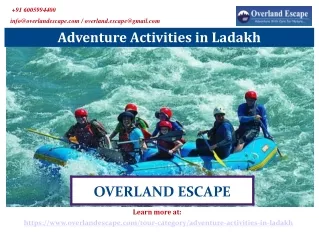 Adventure Activities in Ladakh