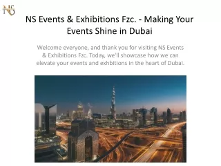 NS Events & Exhibitions Fzc. - Making Your Events Shine in Dubai