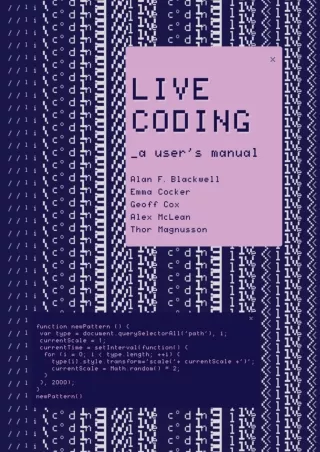❤read⚡ Live Coding: A User's Manual (Software Studies)