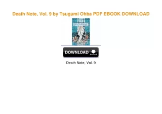 Death Note, Vol. 9 by Tsugumi Ohba PDF EBOOK DOWNLOAD