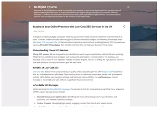 Maximize Your Online Presence with Low-Cost SEO Services in the UK