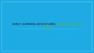 EARLY LEARNING ADVENTURES CBSE SCHOOLS IN NOIDA_