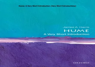 $PDF$/READ/DOWNLOAD️❤️ Hume: A Very Short Introduction (Very Short Introductions)