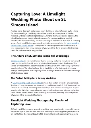 Wedding Photo Shoot on St. Simons Island