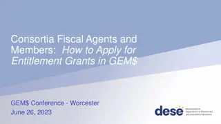 Application Process for Entitlement Grants in GEM$ Conference