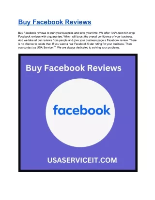 Buy Facebook Reviews and High-Qualityful